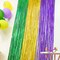 Mardi Gras Party Decorations 2 Pack 3.3 X 6.6 ft Green Gold Purple Metallic Tinsel Foil Fringe Curtains Photo Booth Props Background Decor Backdrop Streamer for Mardi Gras Carnival Birthday